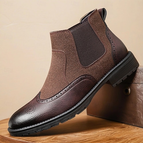 light brown dress boots Paul Parkman Men's Side Zipper Leather Boots Light Brown (12455-CML) main image 1