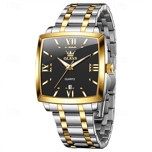 Un nuevo reloj de negocios Olevs Square para hombre con calendario