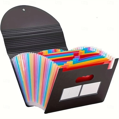  Organizzatore di file, cartella portadocumenti espandibile a 25 tasche, portadocumenti in plastica per A4 &formato lettera, ricevute e organizzatore di documenti per ufficio, scuola, casa