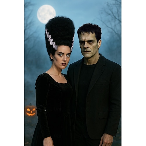  Perruque de la mariée de Frankenstein pour Halloween, cosplay, fête
