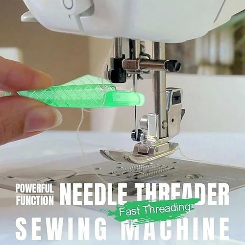  Infila ago automatico a bocca di pesce da 100 pezzi, mini strumento per infilare la macchina da cucire, infila ago facile per un rapido inserimento dell'ago, piccolo kit di accessori per cucire fai da