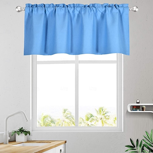 Valea Home Tende Oscuranti Corte Impermeabili 76x61 Cm - 2 Pannelli Con Tasca, Per Bagno E Cucina, Colore Nero
