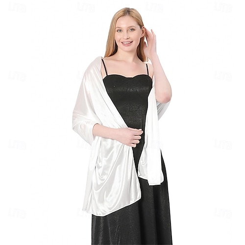 sachin and babi light blue dress Shawls and Wraps for Evening Dresses Satin Women Long Scarf Wedding Guest  Shawl 2026