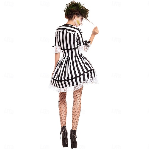  Beetlejuice Zombie Šaty Krásné šaty Horor Sexy kostým Filmové kostýmy for Dámské Dospělí předvečer Všech svatých Karneval Výkon Párty