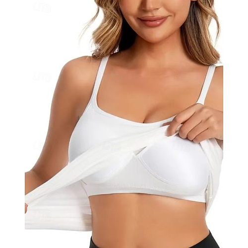  Femmes Jarretière Dos nuNightwearCoton Date Week-end Couleur Unie Doux Noir Blanche Rose Claire Vin Bleu Été