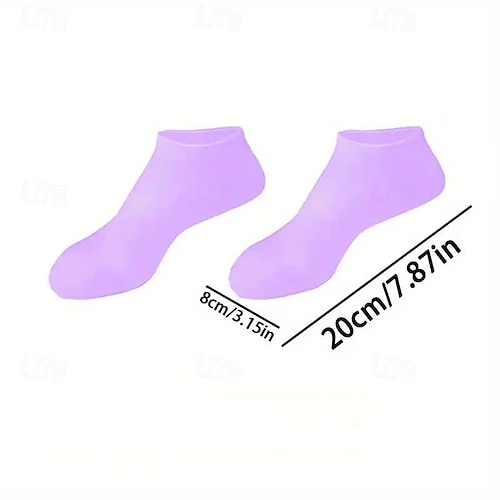 Rishaca Feuchtigkeits-Gel-Socken Für Rissige Fersen – 4 Paar, Offene Zehen, Waschbar