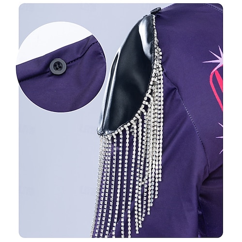  Koreansk idolinspirerad Popstjärna Kostym Vacker klänning Virtuell idol for Dam Vuxen Halloween Karnival Prestanda Comic Con Anime Expo