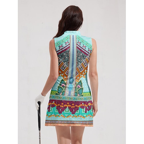  Dam golfklänning Grön Ärmlös Golfkläder för damer Kläder Outfits Bär kläder