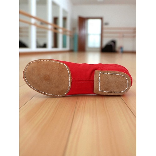 Espadrilles De Danse Pour Femmes Et Filles, Chaussures De Jazz à Semelle Fendue, Lacets Pour Enfants Et Adultes