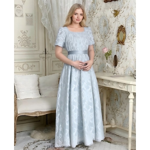 Medieval Renaissance 18th Century Empire Waist Dress Regency Inspired Dress  Puff Sleeve Princess Cinderella Lace Fancy Dress Women's Halloween Carnival  Party Performance School Event Dress Up Adults' 2026 - CAD $109.99