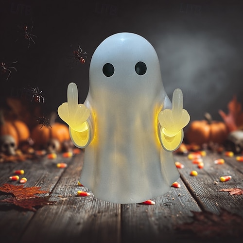1 pc halloween geist mittelfinger leuchtende nachtlicht veranda schlafzimmer balkon atmosphäre dekoration anhänger licht