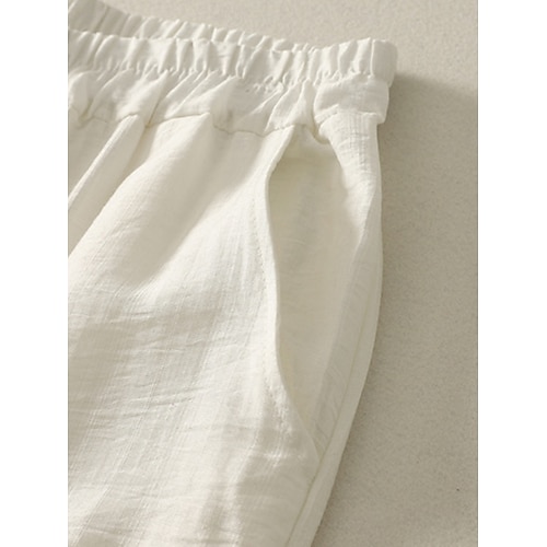  Mujer Pantalones de lino y algodón Chinos Estilo Étnico Básico Casual Longitud total Alta cintura Floral Bordado Bolsillo Cintura elástica Comodidad Al Aire Libre Microelástico Vacaciones Calle Diario