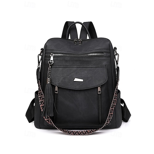 convertible backpack bag faux leather TOTE - CHOCOLATE MATTE Offering glitz and glamour in a style only you can own Women's Faux Leather Convertible Backpack