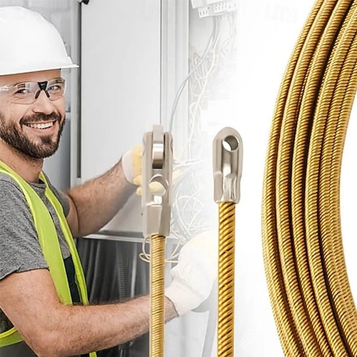 Dispositif universel d'enfilage de fil, outil d'extraction de câble d'électricien, enfileur de fil pour conduits et canaux muraux, guide-fil en acier durable pour l'installation de câbles électriques