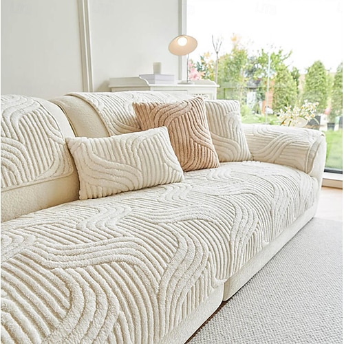  כיסוי ספה גיאומטרי מודרני לחיות מחמד לכלבים רך קטיפה נגד החלקה מגן ספה כיסוי ספה ידידותי לחיות מחמד