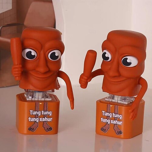  tungtungtung sahur lelut puinen tikku-ukko nappi avaimenperä valoisa kieliriipus anime oheislaite malli koristeellinen lahjalelut