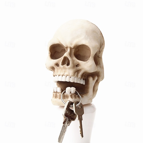 Halloween Skull Sculpture Storage Hook Skull Cable Organizer