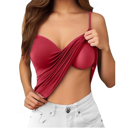  Femmes Jarretière Dos nuNightwearPolyester Tenue quotidienne Week-end Couleur Unie Occasionnel Rouge bleu marine Violet Orange Gris Été