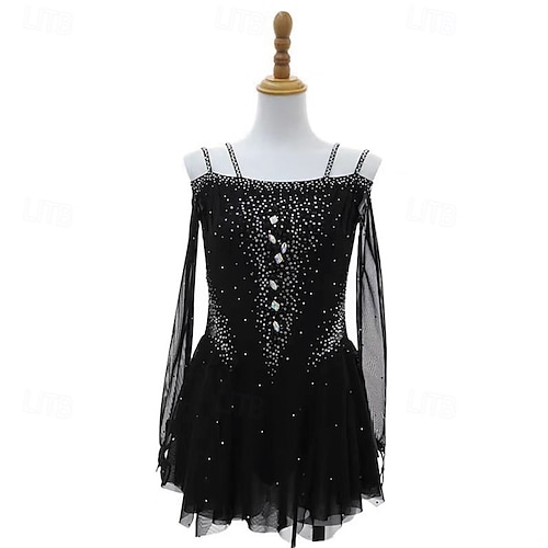skating dress black Solitaire Tapered Cut Figure Skate Details * Handmade to your measurements * Premium Italian fabrics * High Dark Star Figure Skating