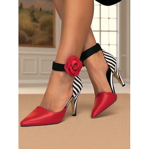 Tacón Alto Zapatos Tacon Hebilla ZAPATO DE TACÓN EFECTO CHAROLADO