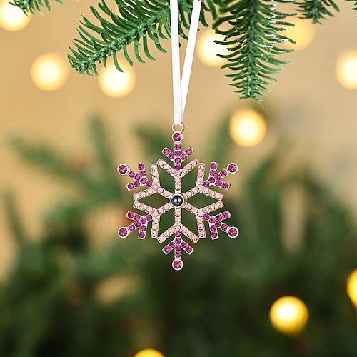  Ornement de projection de flocon de neige photo personnalisé de Noël, cadeau commémoratif personnalisé, breloque pour arbre de Noël, décoration suspendue, cadeau de Noël pour elle/lui/famille
