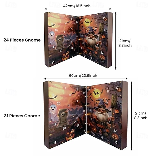 Calendario Dell'Avvento 2025 Gnomi Di Halloween - 24 Figure Da Collezione Per Conto Alla Rovescia, Regalo Per Bambini E Adulti