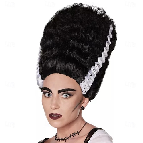  Perruque de la mariée de Frankenstein pour Halloween, cosplay, fête