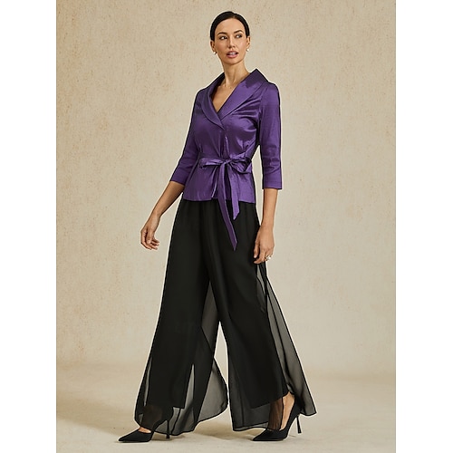  Dámské Drzý Kalhoty s rovnými nohama Elegantní stylové Klasický styl Plná délka Středně vysoký pas Pevná barva Elastický pas Elastické Svatební Dovolená Párty Černá Jaro. Podzim. Zima. Léto Běžný