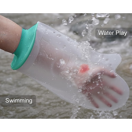  Vanntett håndstøpningstrekk, håndtrekk for dusj etter operasjon, håndstøpningstrekk for dusj til voksne, myk og komfortabel støpningsbeskytter for håndledd og finger, gjenbrukbar støpningspose for