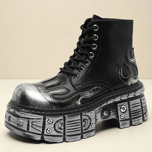 Steampunk Combat Boots Stylish Steampunk Boots Brown Vegan Leather Combat Boots New Zealand