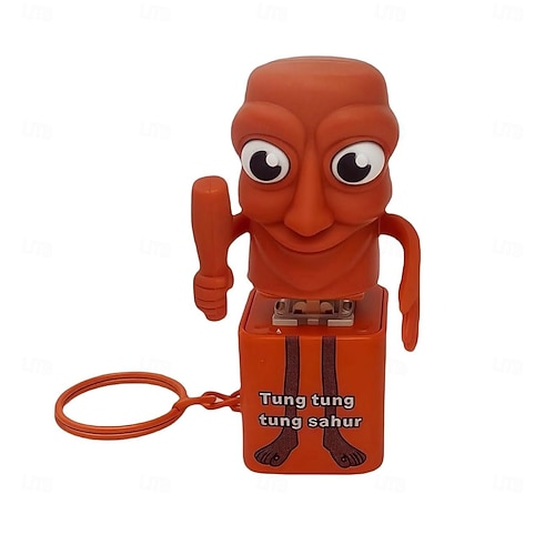  tungtungtung sahur lelut puinen tikku-ukko nappi avaimenperä valoisa kieliriipus anime oheislaite malli koristeellinen lahjalelut