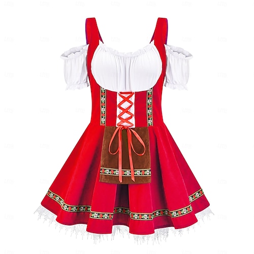  molett oktoberfest jelmez sör ruha dirndl trachtenkleider szobalány ruhák német müncheni wiesn női hagyományos stílusú szövet ing kötény
