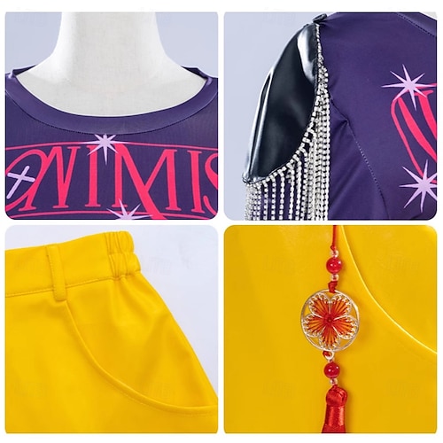  Koreansk idolinspirerad Popstjärna Kostym Vacker klänning Virtuell idol for Dam Vuxen Halloween Karnival Prestanda Comic Con Anime Expo