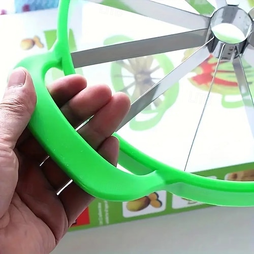  Outil de coupe et de tranchage de pastèque, gadget facile à trancher et à couper en dés de pastèque, aide de cuisine pour couper les fruits pour des morceaux de pastèque parfaits