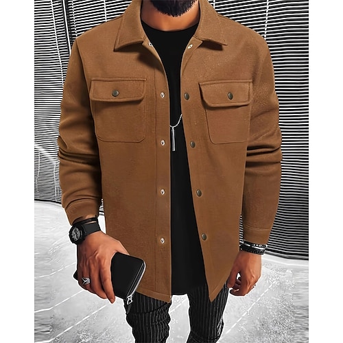 Men's Lightweight Jacket Shirt Jacket Casual Jacket Shacket