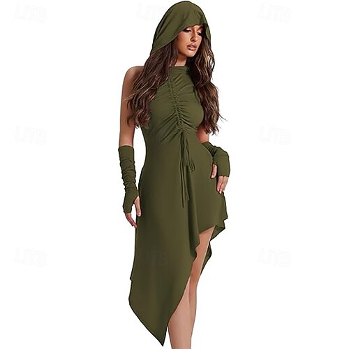 Gothic Dress Hooded Witch Asymmetrical Hem Fancy Dress Women's Fantasy Halloween Carnival Performance Party Adults Dress Gloves 2026 - $71.99 Gothic Dress Hooded Witch Asymmetrical Hem Fancy Dress Women's Fantasy Halloween Carnival Performance Party Adults Dress Gloves 2026 - $71.99