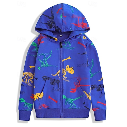 Enfants Garçons sweat à capuche zippé Dessin animé manche longue