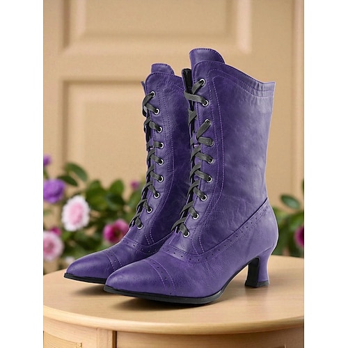 Bottines à lacets édouardiennes pour femmes des années 1900-1910