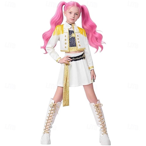  Inspirert av koreansk idol Popstjerne Kostume Fancy dress Virtuelt idol for Jente Barn Halloween Karneval Ytelse Comic Con Anime-messe