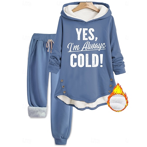  Femmes Quotidien Sweat à capuche manche longue À capuche Graphique Lettre Cordon de serrage Imprimé Occasionnel Quotidien Noir Rose Claire Bleu Automne Coupe Ample