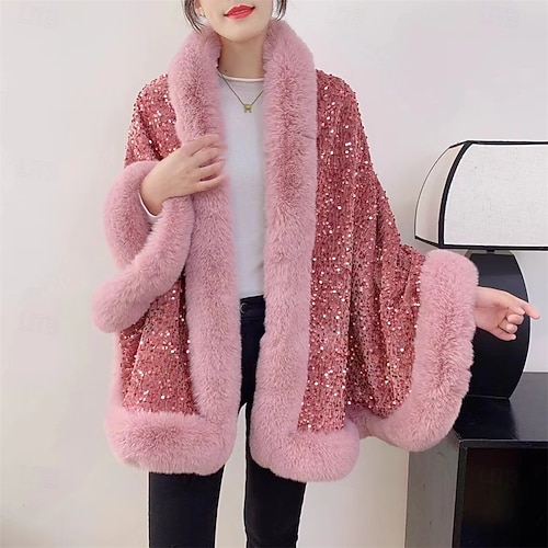 Wedding Women Faux Fur Wraps Shawls Stoles Cape for Prom Evening Party Outwear Coat 2026 - $45.99 Wedding Women Faux Fur Wraps Shawls Stoles Cape for Prom Evening Party Outwear Coat 2026 - $45.99