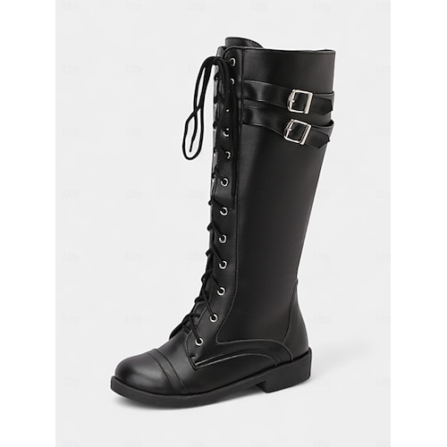 black stivaletti stringati alti