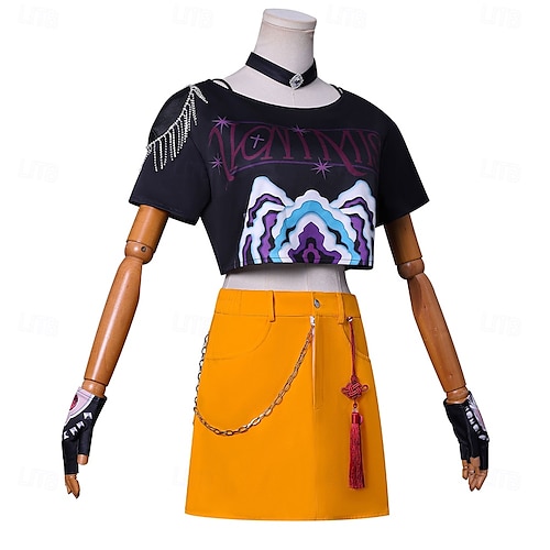  Lovci démonů z K-Popu Modla Mira Lovci démonů Kostým Krásné šaty Virtuální idol Filmové kostýmy for Dámské Dospělí předvečer Všech svatých Karneval Výkon Comic Con Výstava anime