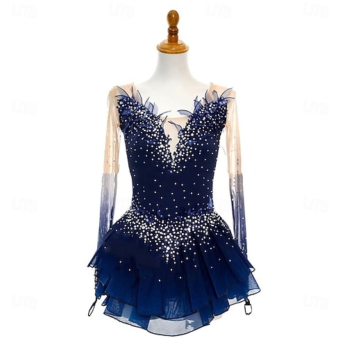 dark blue figure skating dress Figure Skating Dress #SD393 – Skating Spirit main image 0