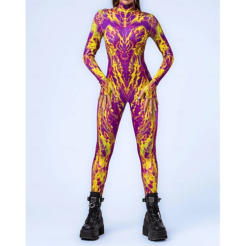 Patterned Zentai Suits Cosplay Costume Bodysuit Printing Carnival Costume  Full Body Suit Men's Women's Sexy Costume Halloween Costume for Performance  Party Masquerade Adults' 2026 - $39.99