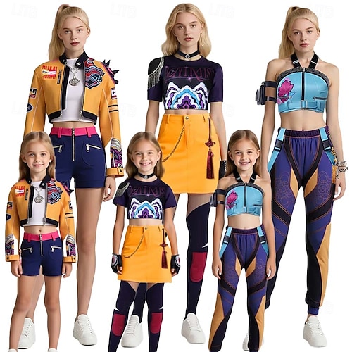  Koreaans idool geïnspireerd Popster Cosplay kostuum Groepskostuum Feestkleding Film cosplay for Dames Voor meisjes Kinderen Volwassenen Halloween Carnaval Prestatie Strip Con Anime Expo