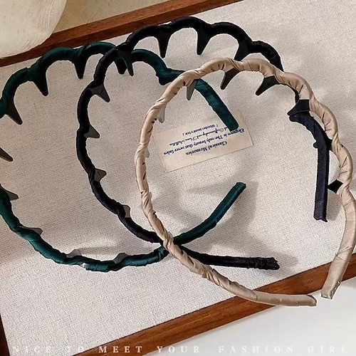  3/6 stk. retro høy hodeskalle perlepannebånd for kvinner, sklisikkert fransk bølgehårbånd med tenner, stilig hodeplagg for hårstyling og ansiktsvask
