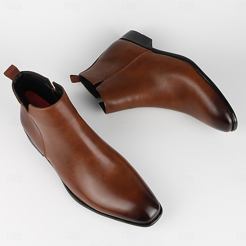 Men's Chelsea Boots Business Casual Slip-On Ankle Dress Boots for Office  and Daily Wear 2026