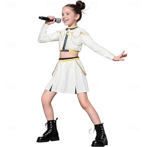  Inspirert av koreansk idol Popstjerne Kostume Fancy dress Virtuelt idol for Jente Barn Halloween Karneval Ytelse Comic Con Anime-messe