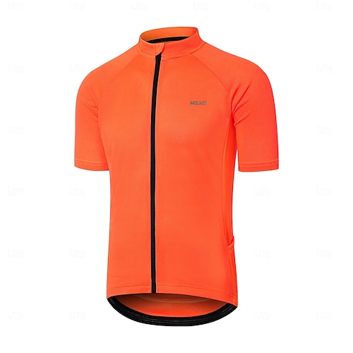 Men's Male Cycling Jersey Pure Color Short Sleeves Bike Jersey